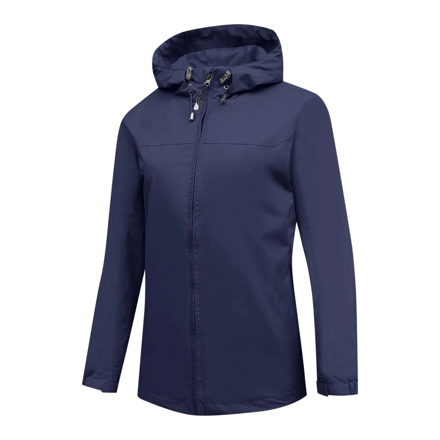 Women'S Loose Casual Fashionable Outdoor Solid Color Windproof Waterproof Jacket