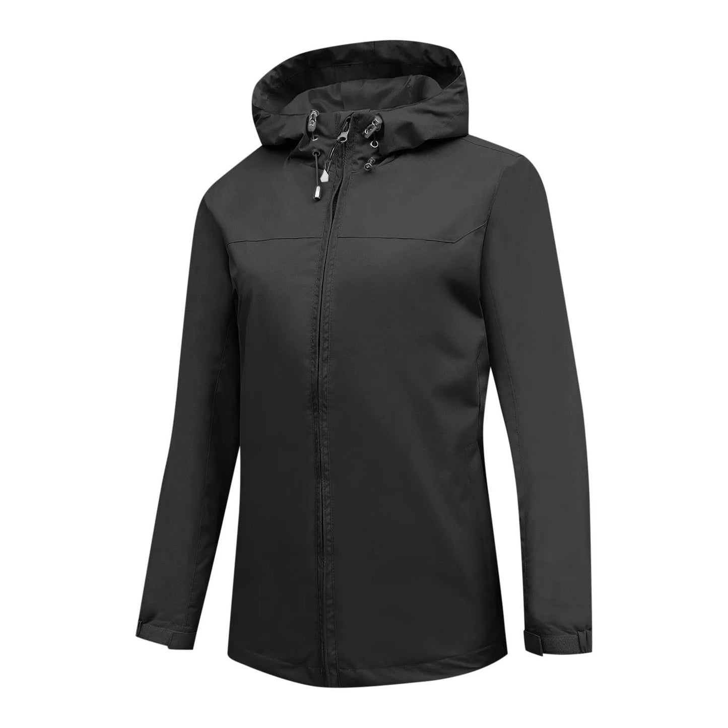 Women'S Loose Casual Fashionable Outdoor Solid Color Windproof Waterproof Jacket
