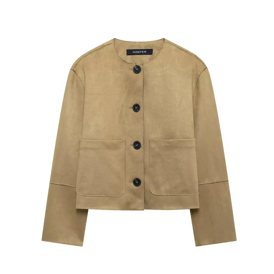 Suede Jacket Women Varsity Bomber Jackets