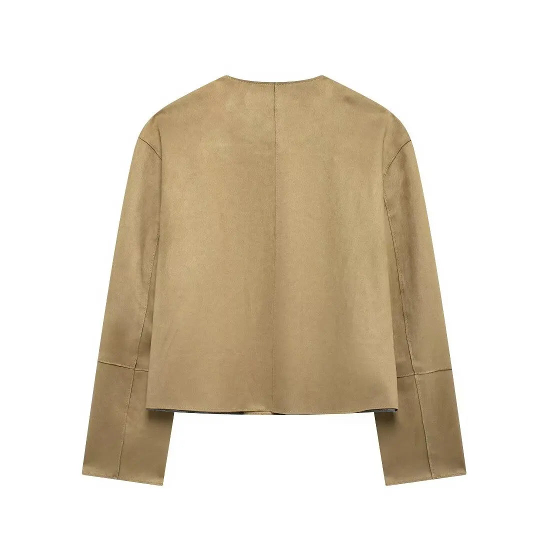 Suede Jacket Women Varsity Bomber Jackets