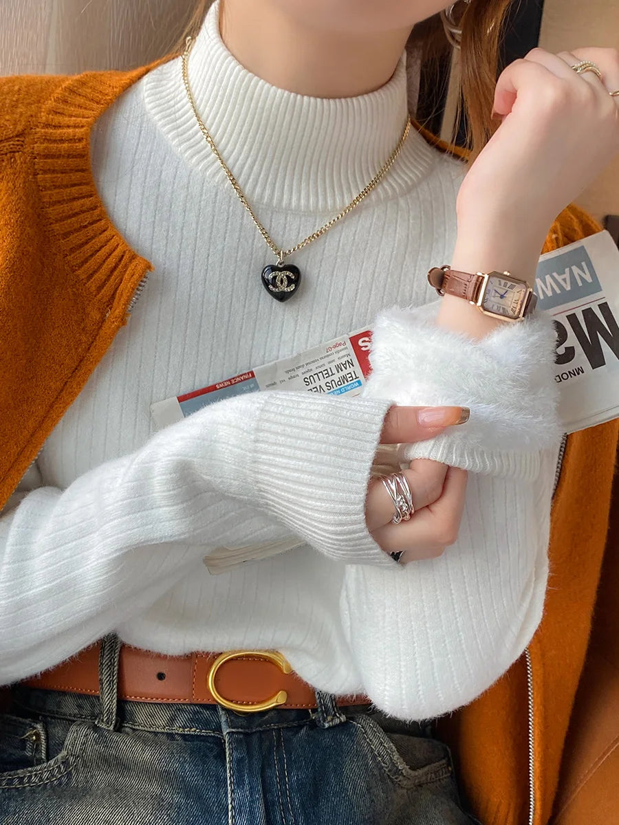 Women's Turtleneck Sweater Winter Top