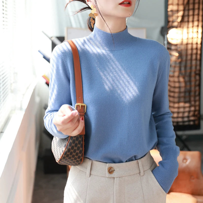 Bottom Sweaters Women Fashion Turtleneck