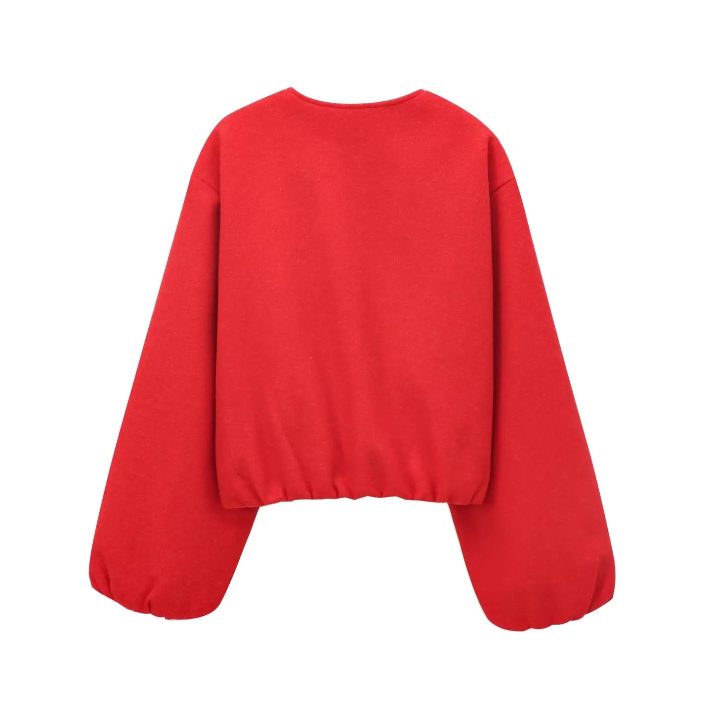 Red Zipper Bomber Jackets for Women