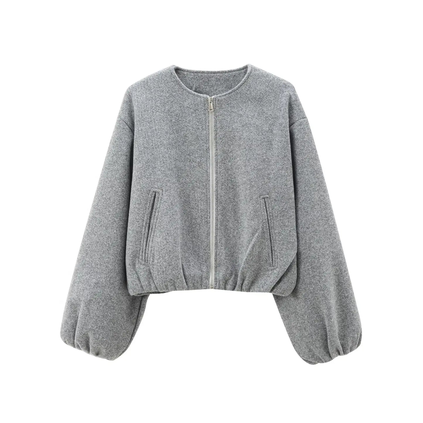 Red Zipper Bomber Jackets for Women