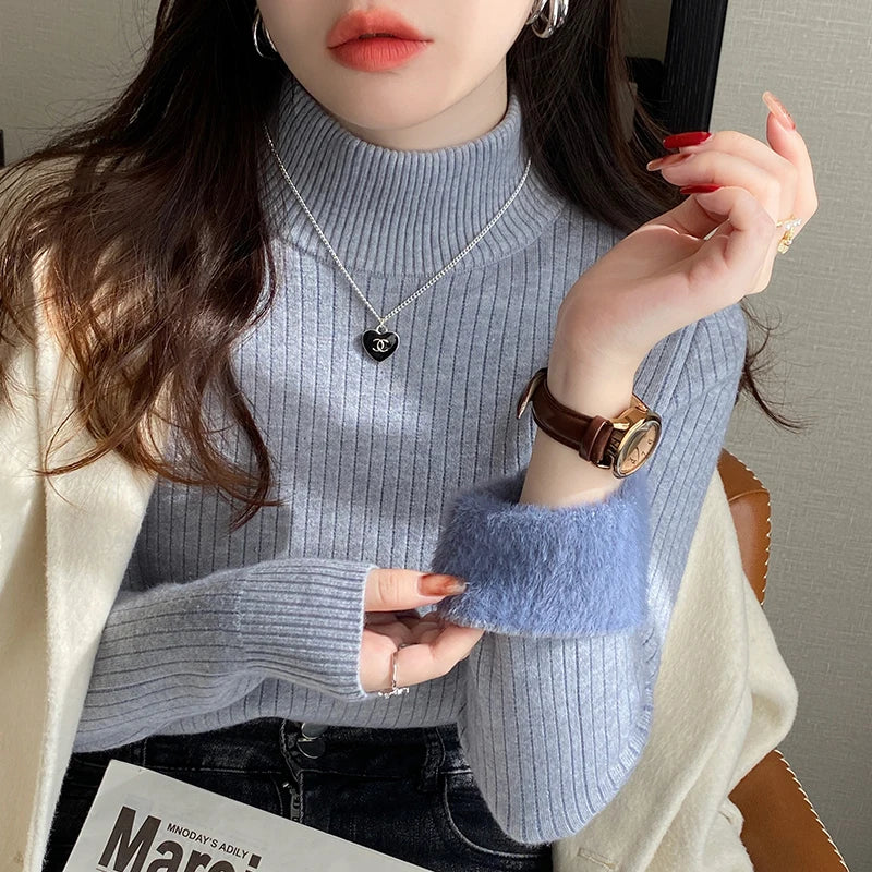 Women's Turtleneck Sweater Winter Top