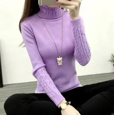 Women Turtleneck Winter Sweater Women 2025