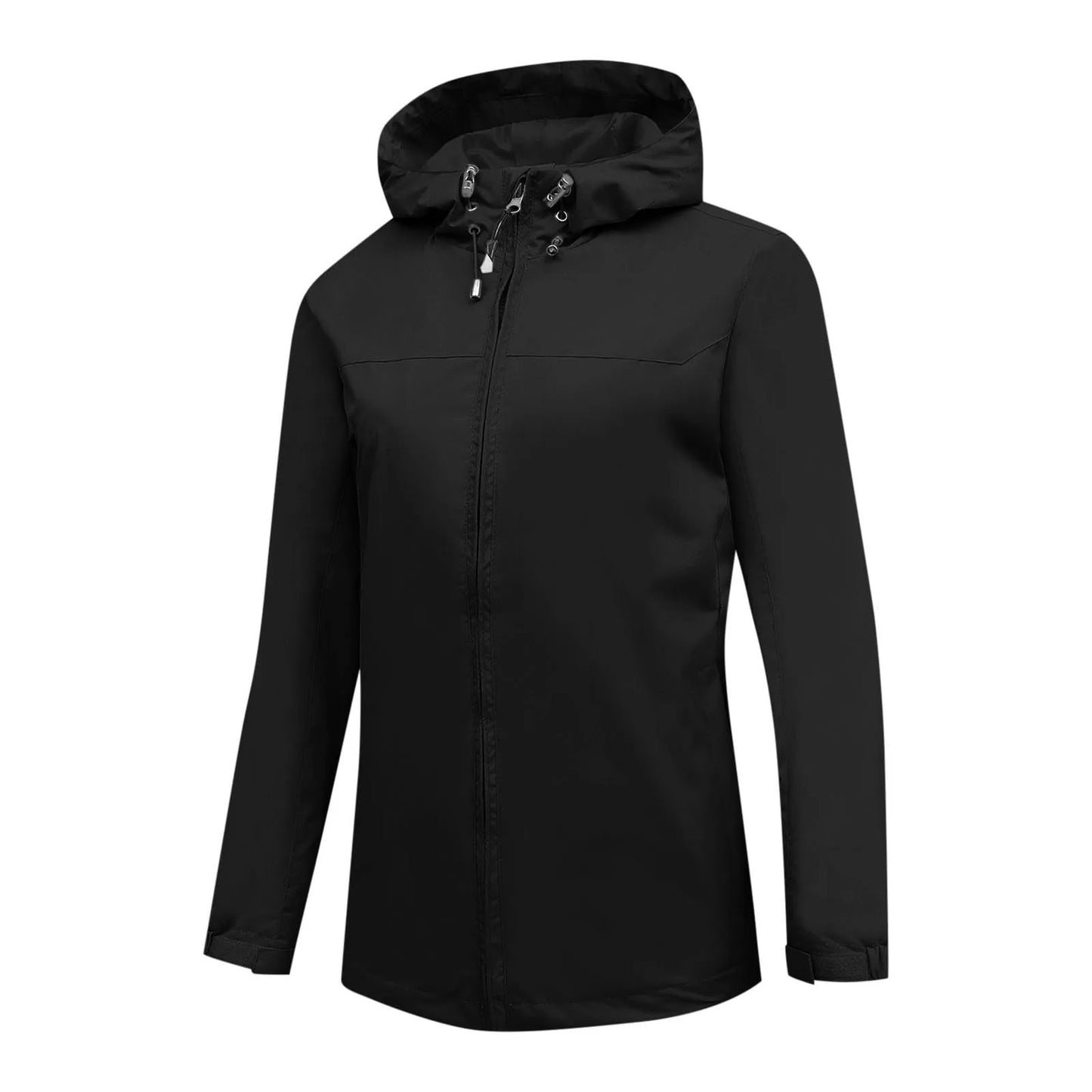 Women'S Loose Casual Fashionable Outdoor Solid Color Windproof Waterproof Jacket