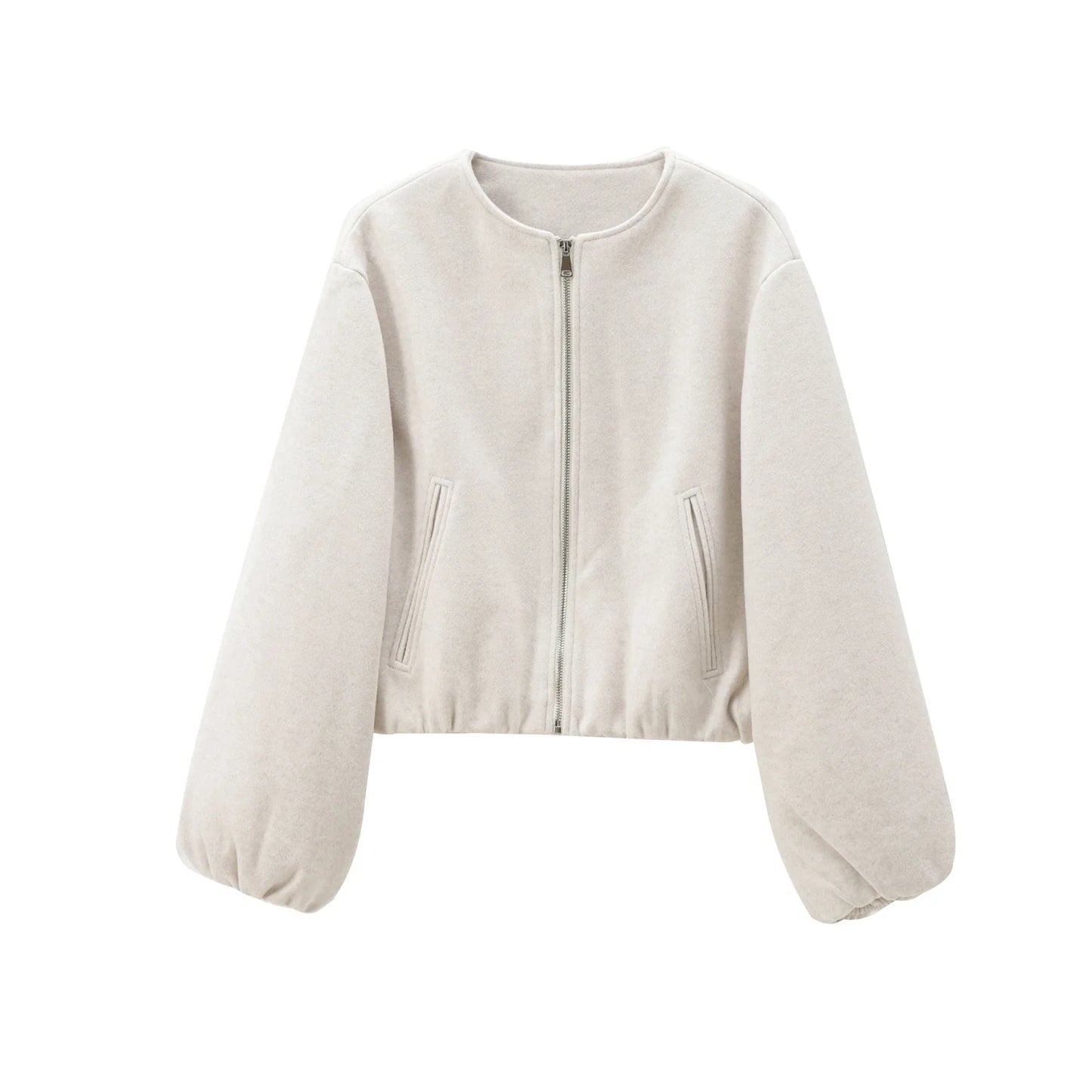 Red Zipper Bomber Jackets for Women