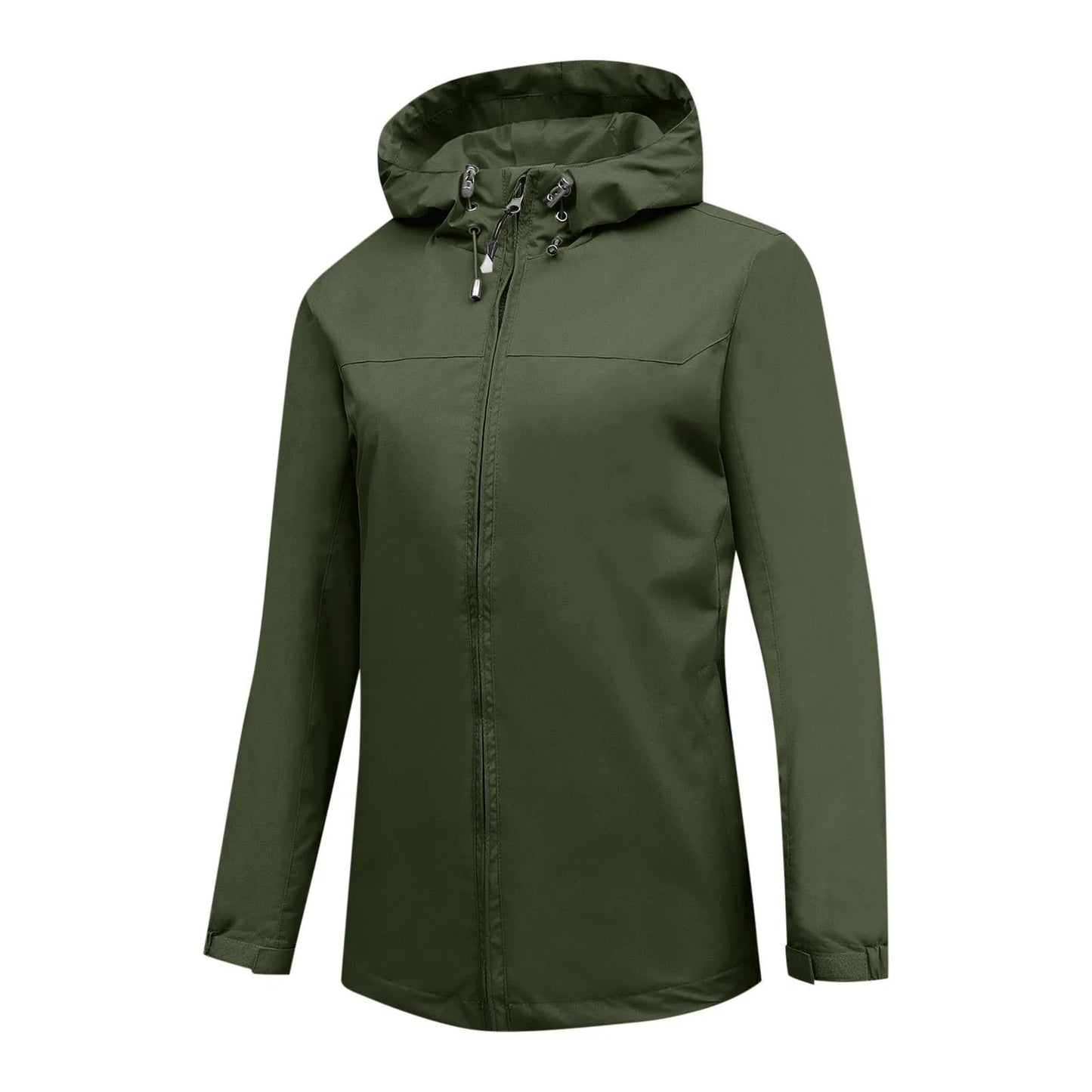 Women'S Loose Casual Fashionable Outdoor Solid Color Windproof Waterproof Jacket