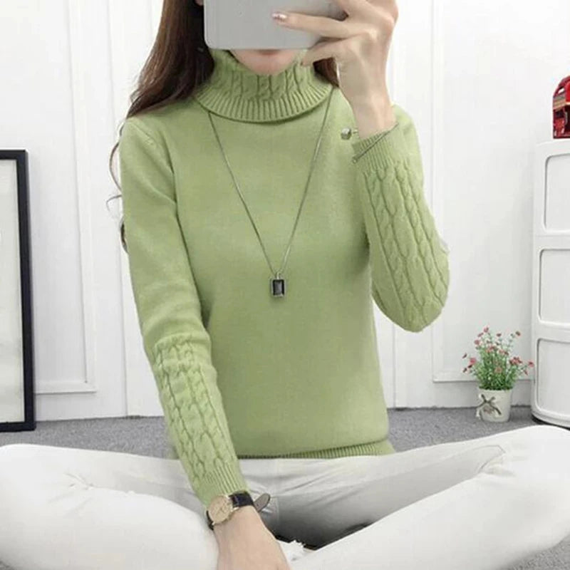 Women Turtleneck Winter Sweater Women 2025