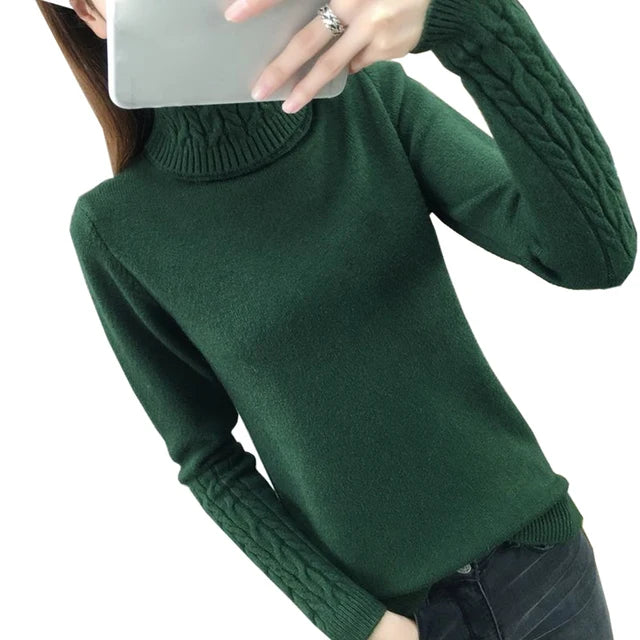 Women Turtleneck Winter Sweater Women 2025