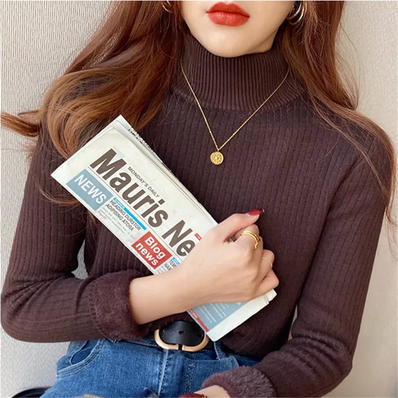 Women's Turtleneck Sweater Winter Top