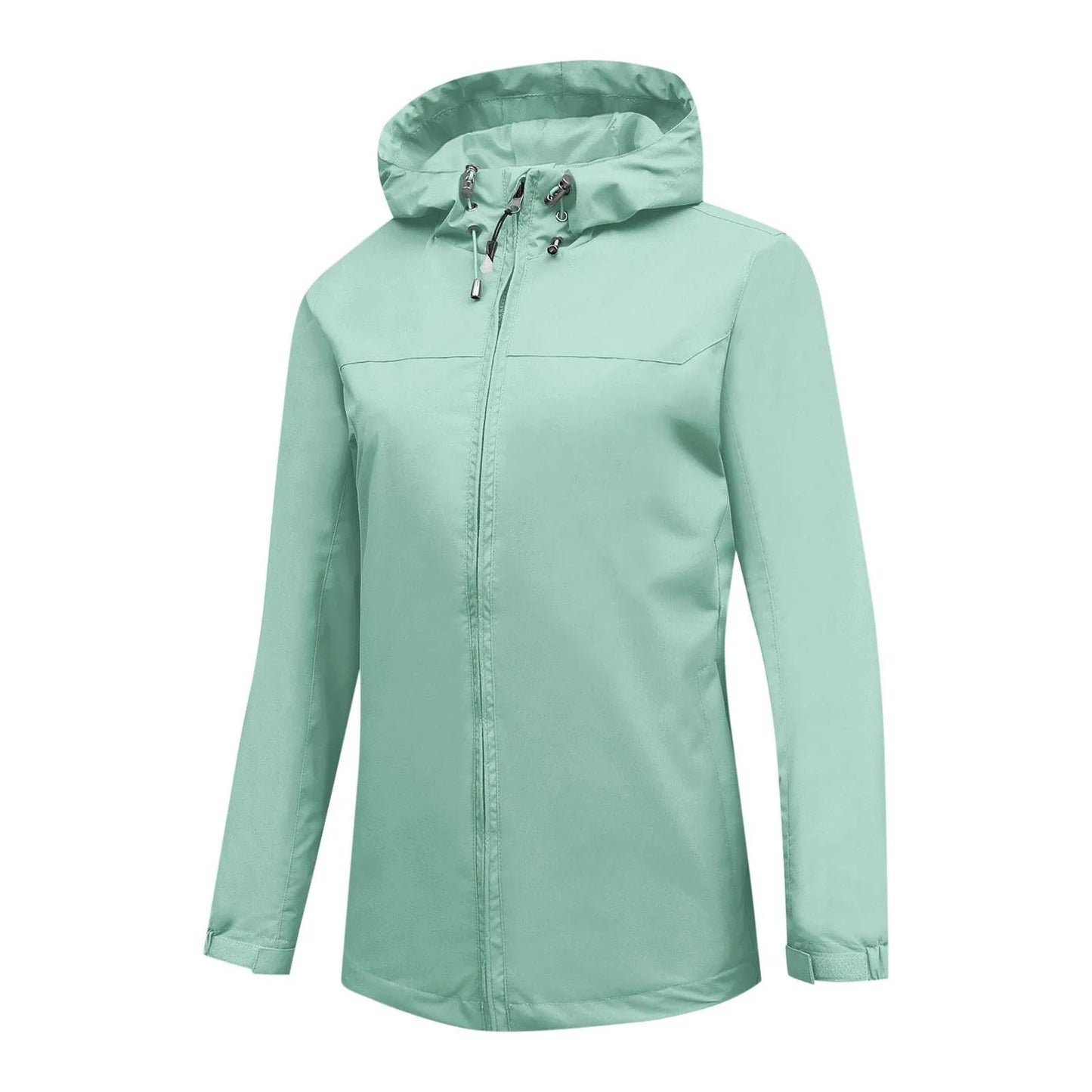 Women'S Loose Casual Fashionable Outdoor Solid Color Windproof Waterproof Jacket