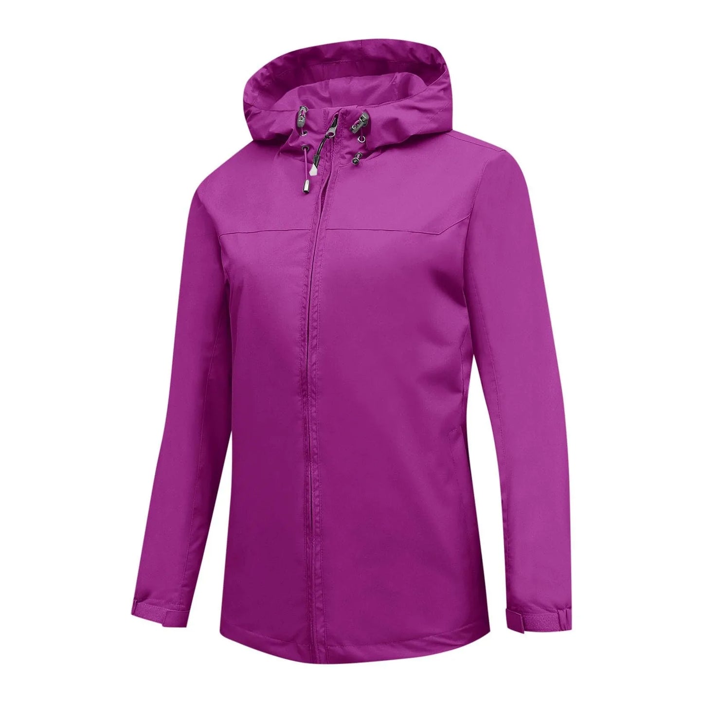 Women'S Loose Casual Fashionable Outdoor Solid Color Windproof Waterproof Jacket